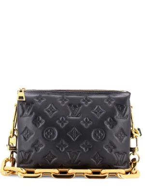 【美品】LOUIS VUITTON エンボス　クッサンBB ショルダーバッグ Louis Vuitton Pre-Owned クッサン モノグラム エンボス ラムスキン BB