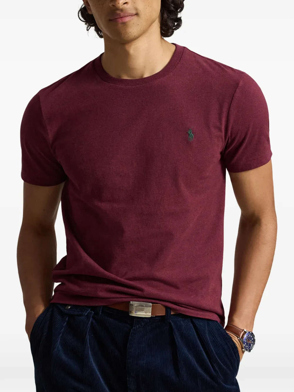 Polo Ralph Lauren T-shirt met geborduurde pony Rood
