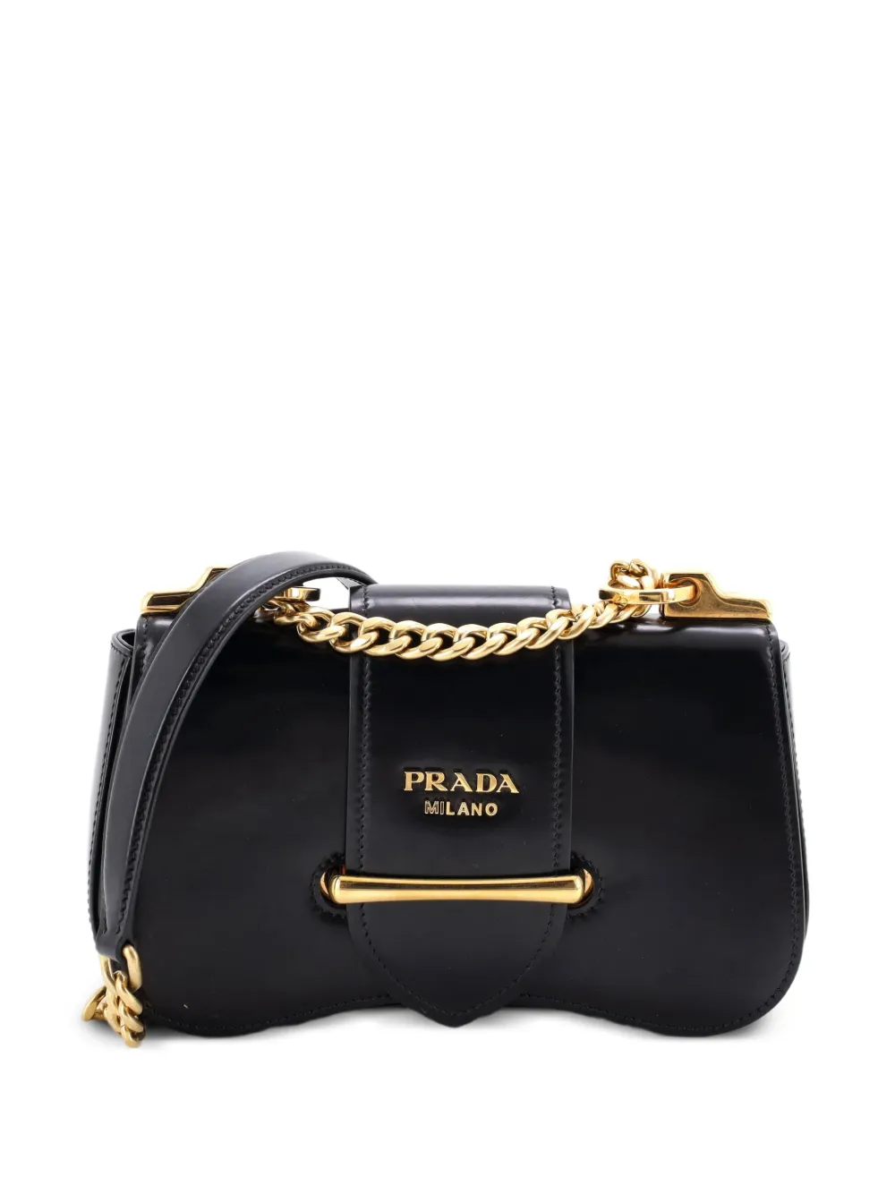 Prada Pre-Owned Sidonie Chain Shoulder Bag City Calf Medium crossbody bag - Black