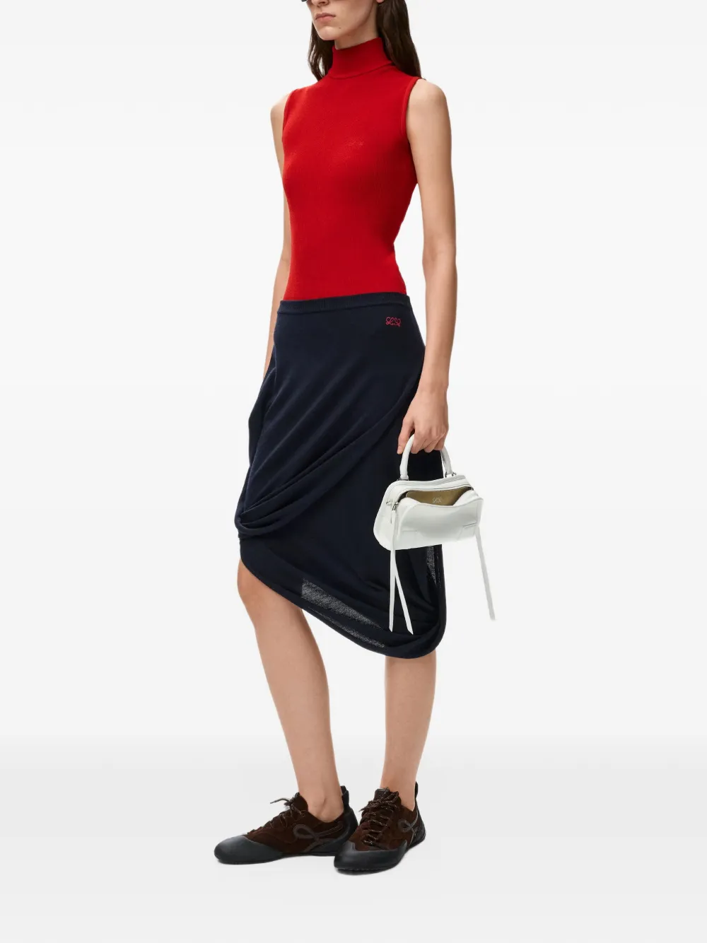 LOEWE Top met hoge hals Rood
