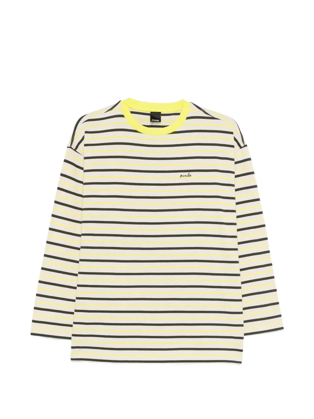 PINKO striped cotton sweater - Nude