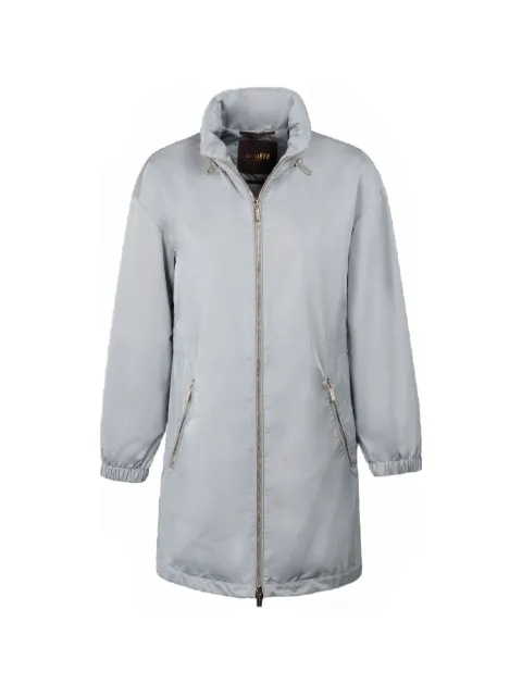 Moorer drawstring-collar zip parka