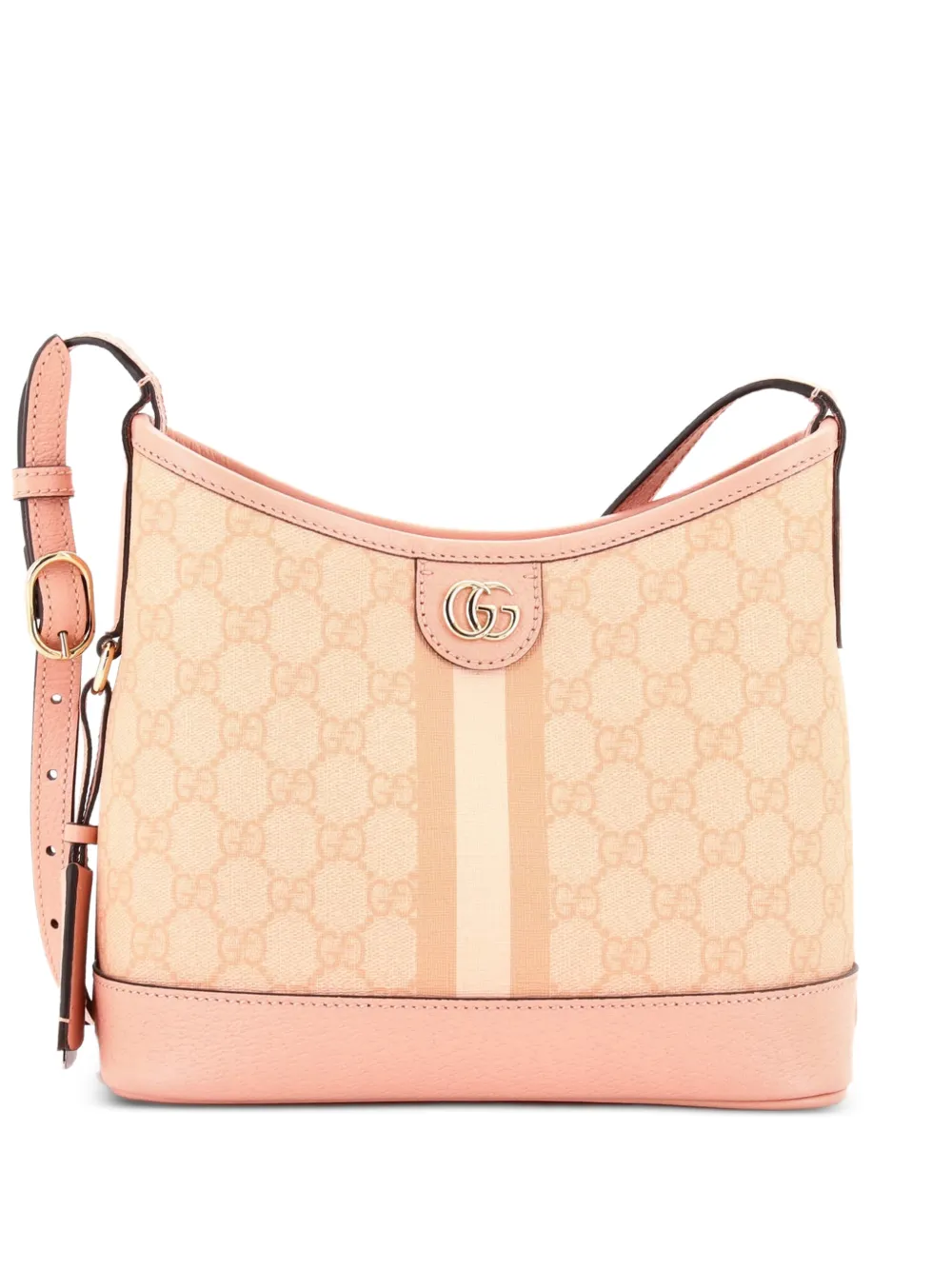 Gucci Pre-Owned Ophidia Open Bucket Bag GG Coated Canvas with Leather Small shoulder bag - Rosa
