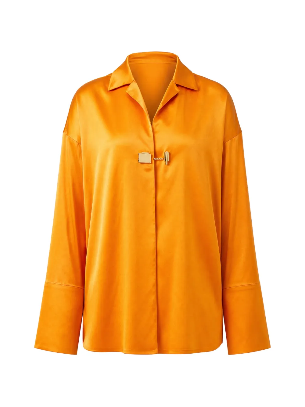 Danamé hardware-detail satin-finish blouse - Arancione