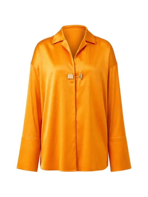 Danamé hardware-detail satin-finish blouse