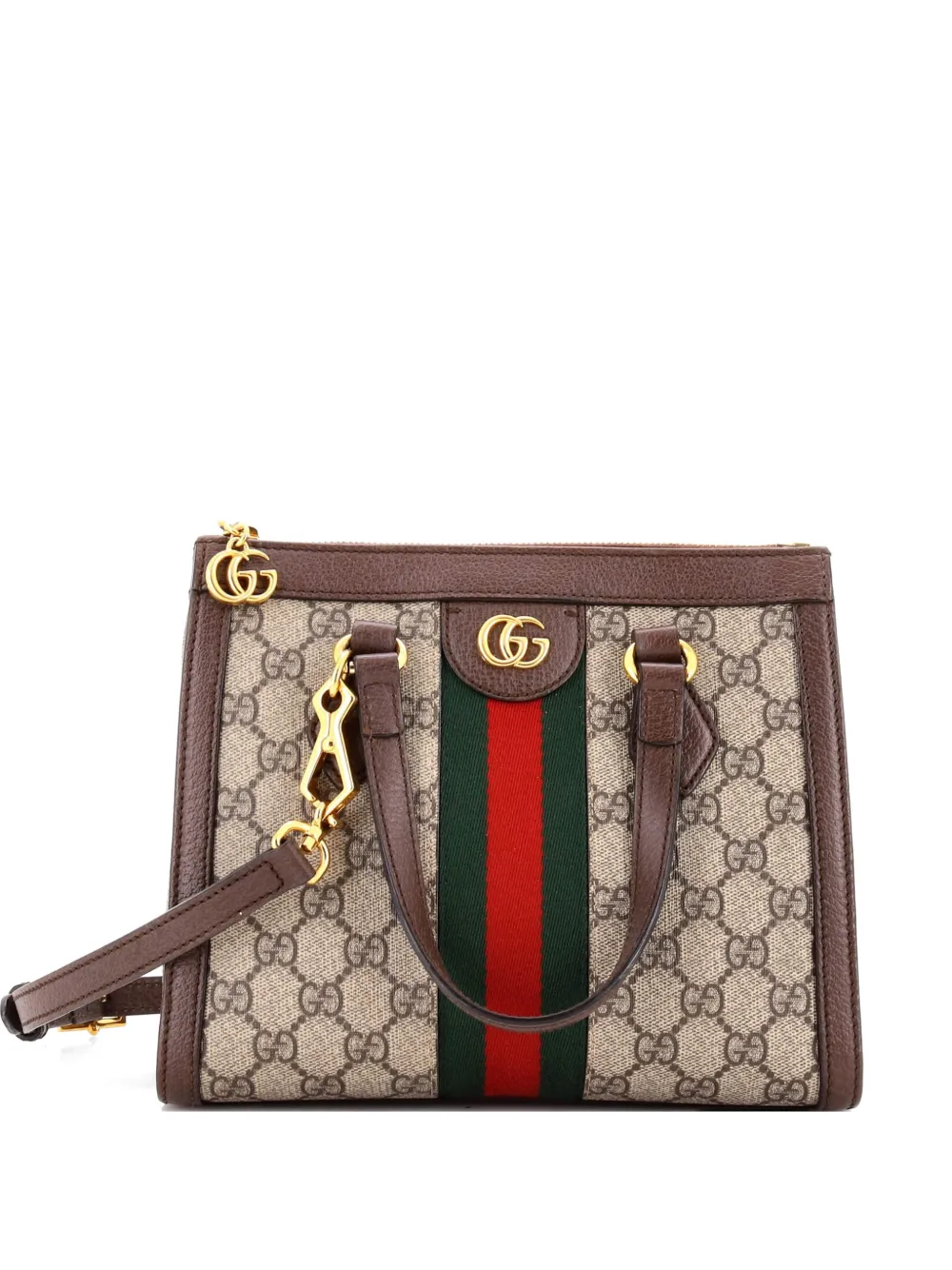 Gucci Pre-Owned Ophidia Top Handle GG Coated Canvas Small tote bag - Marrone