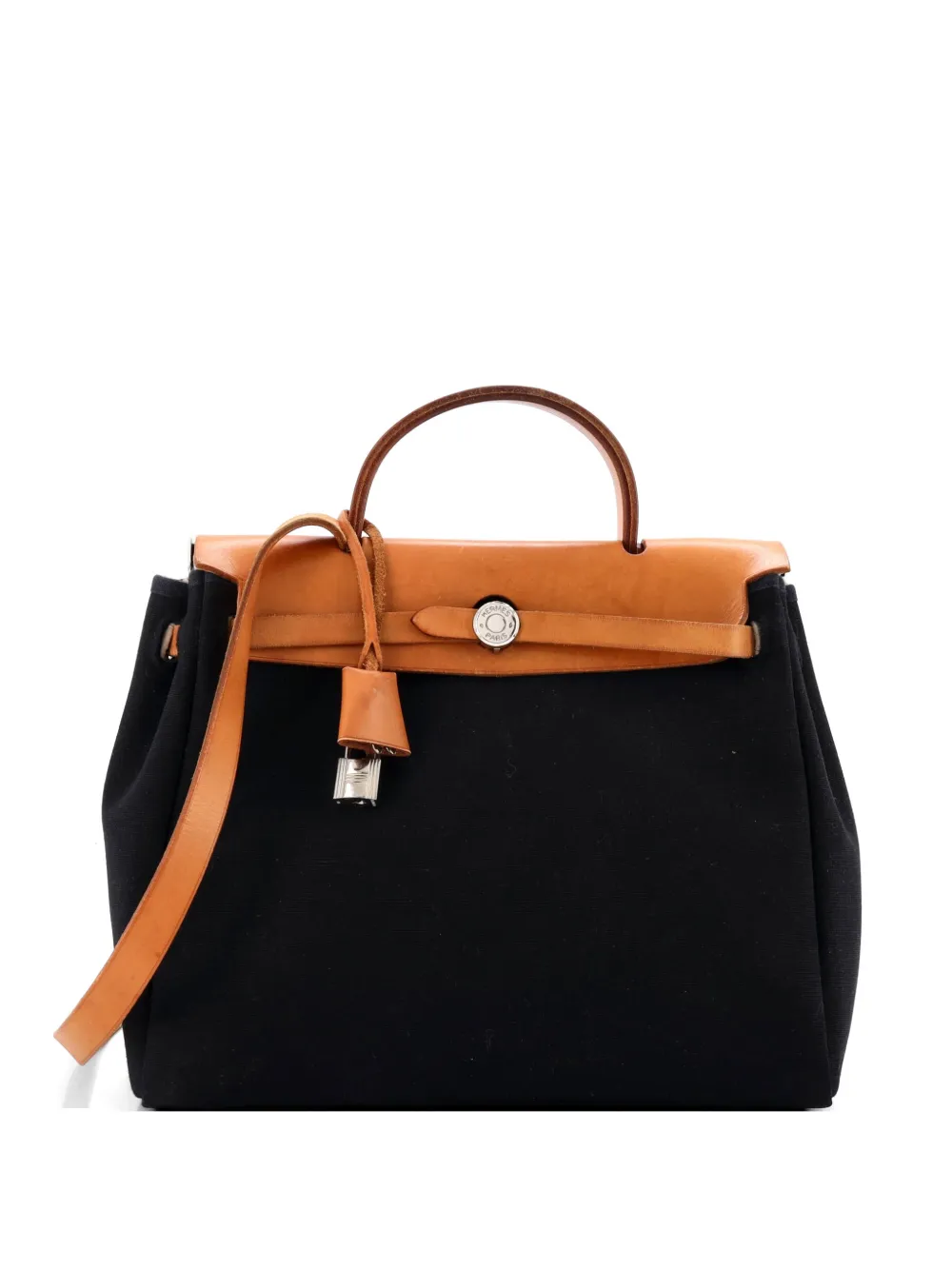 Hermès Pre-Owned Herbag Toile and Leather PM satchel - Nero