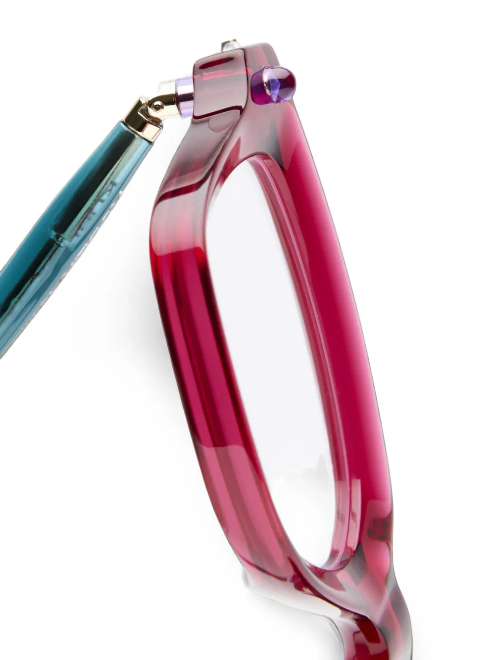 Kuboraum P28 bril met geometrisch montuur Roze