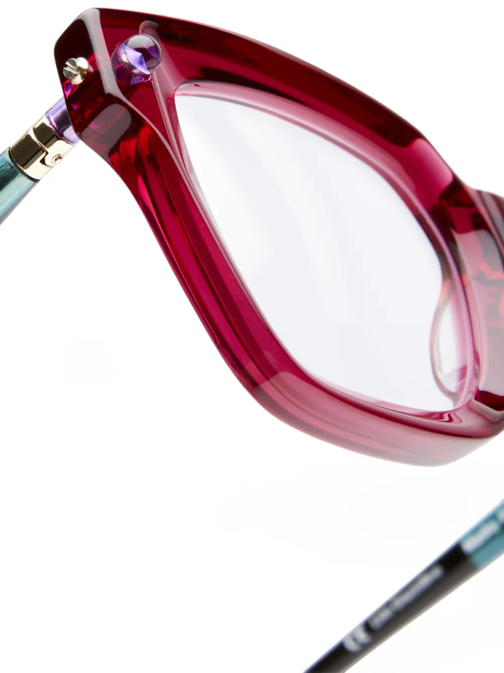 Kuboraum P28 bril met geometrisch montuur Roze