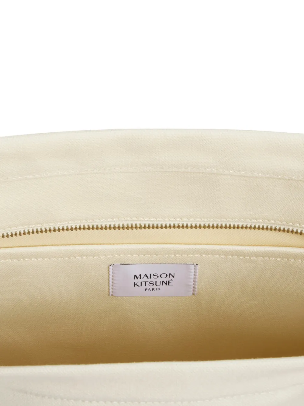Maison Kitsuné Shopper met logo Beige