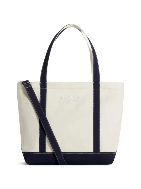 Maison Kitsuné piped logo tote bag