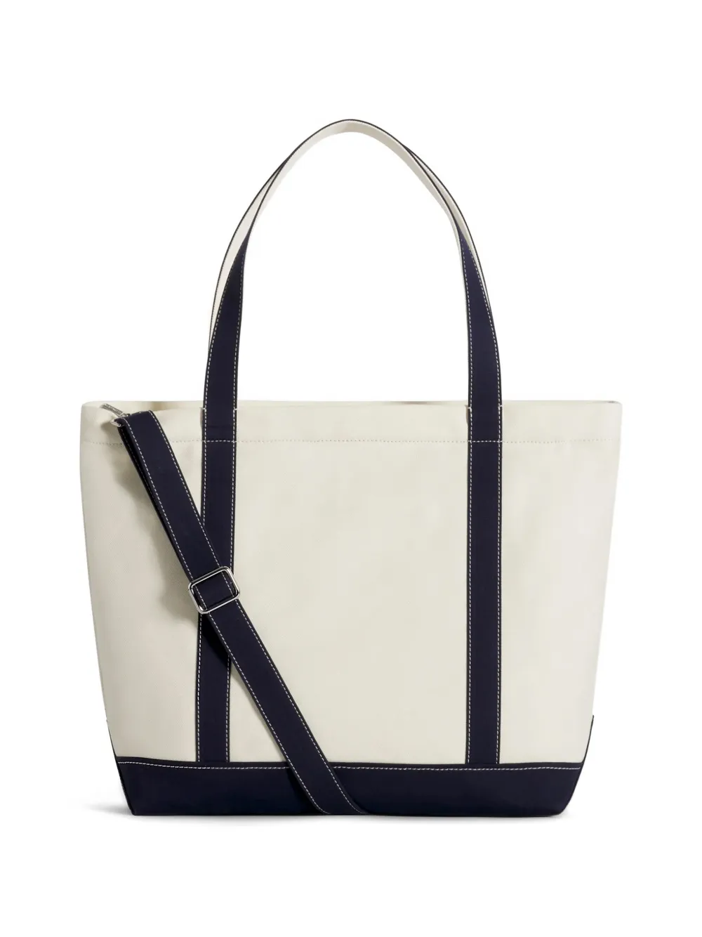  Maison Kitsuné Piped Logo Tote Bag - Neutrals 