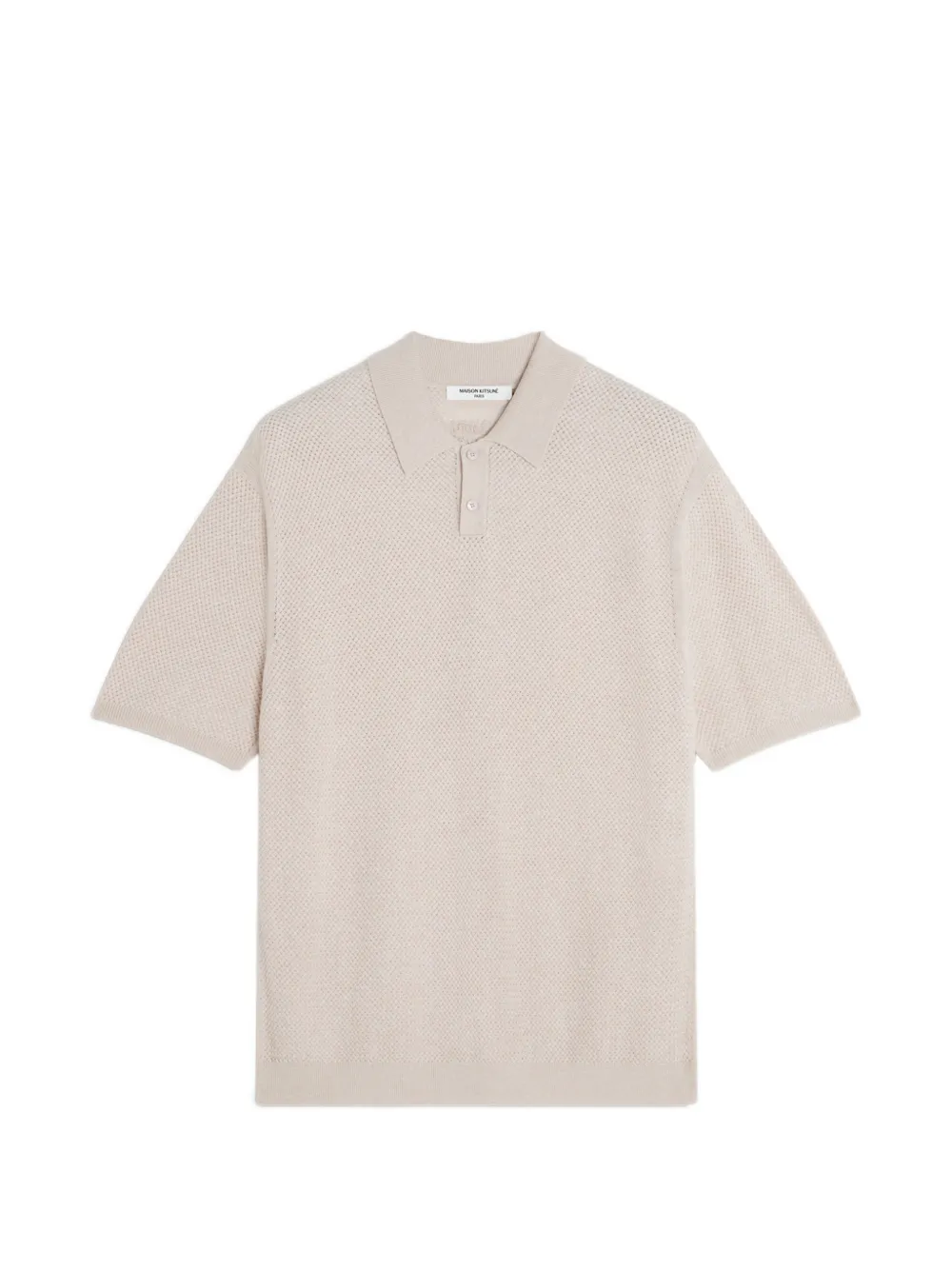 Maison Kitsuné knitted polo shirt - Toni neutri