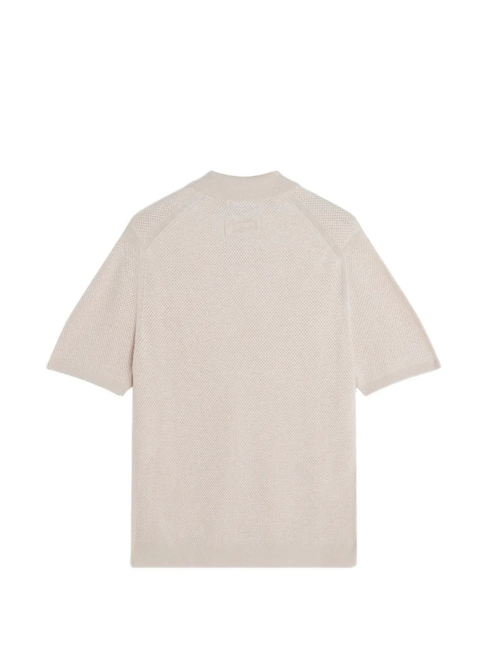 Maison Kitsuné Gebreid poloshirt Beige