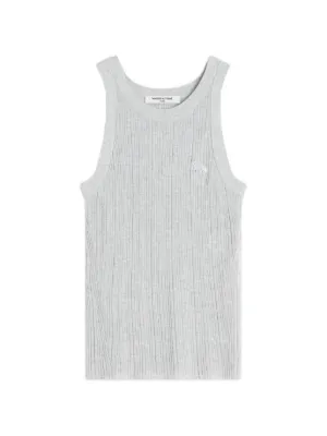 Maison Kitsuné Baby Fox Ribbed Tank Top | Grey | FARFETCH AO