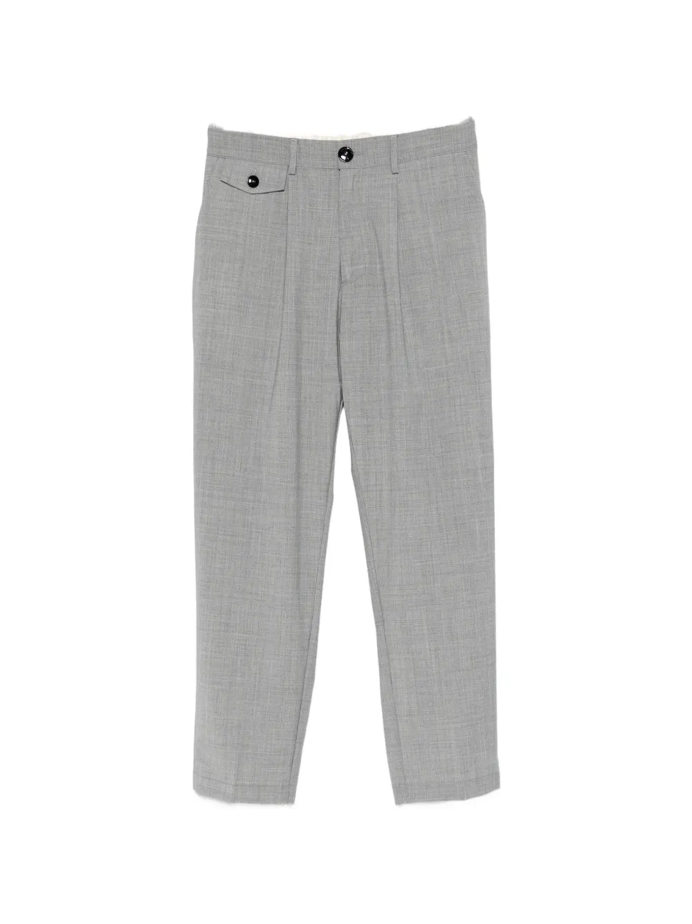 P.m.d.s Pressed-crease Flap-pocket Trousers In Gray