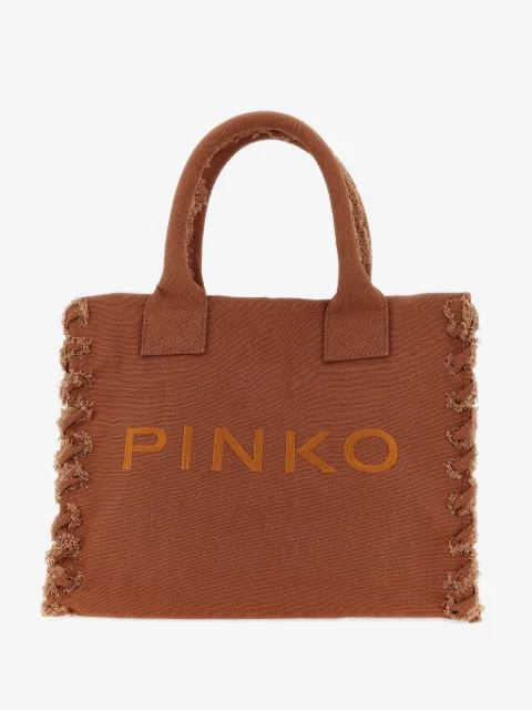 PINKO sac cabas Beach médium à logo brodé