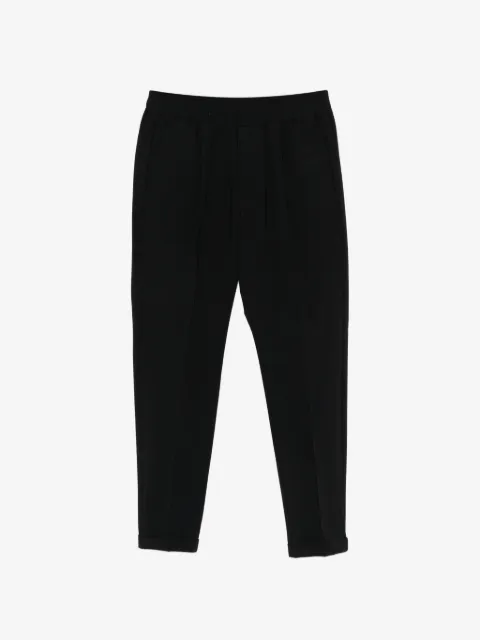 PMDS elasticated-waistband pressed-crease trousers