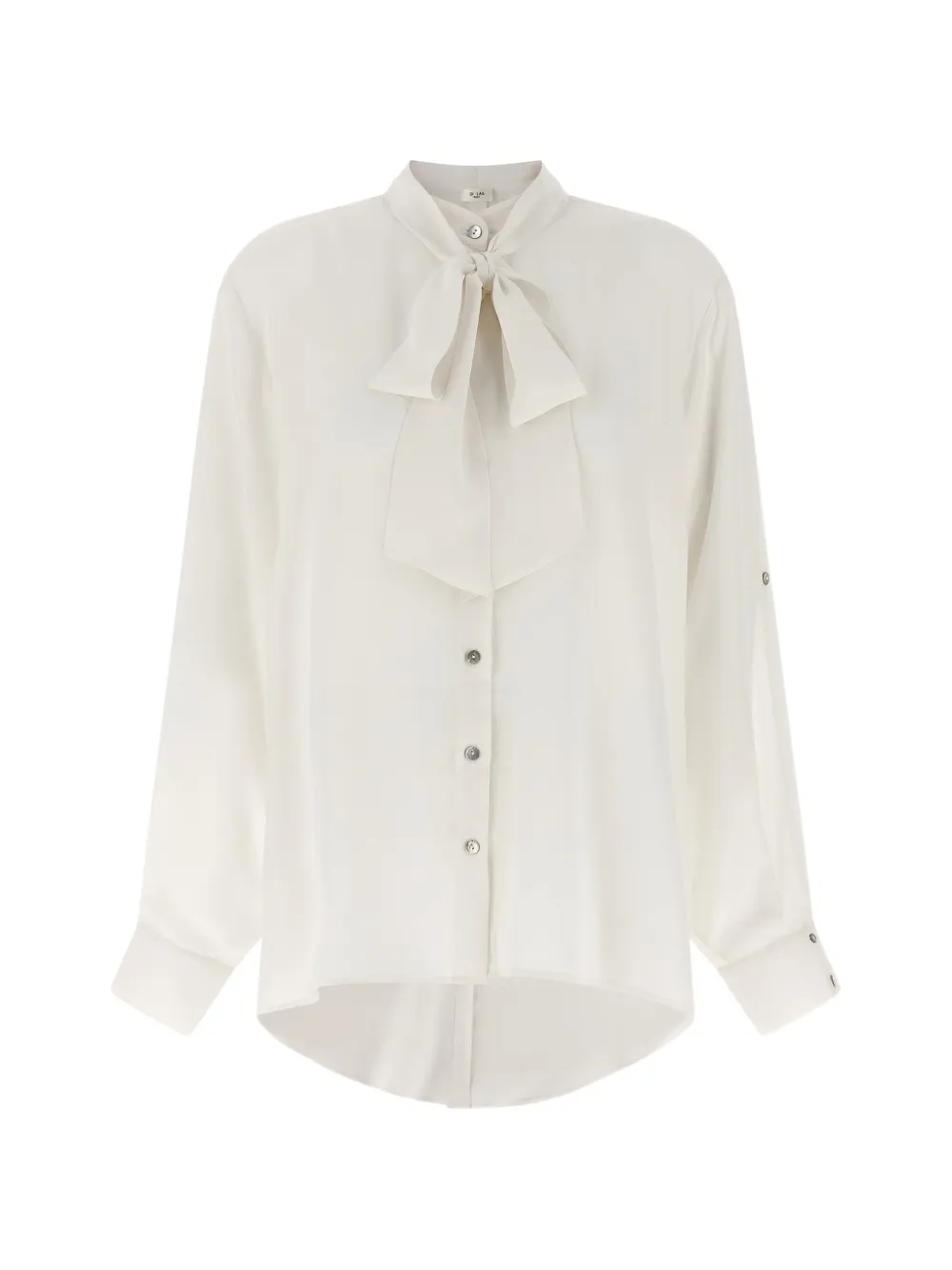 DI.LA3 PARI' lavallière collar shirt - Nude