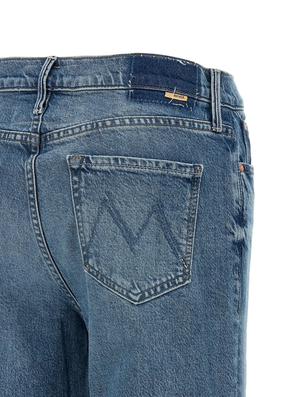 MOTHER Kick It jeans met vervaagd effect Wit