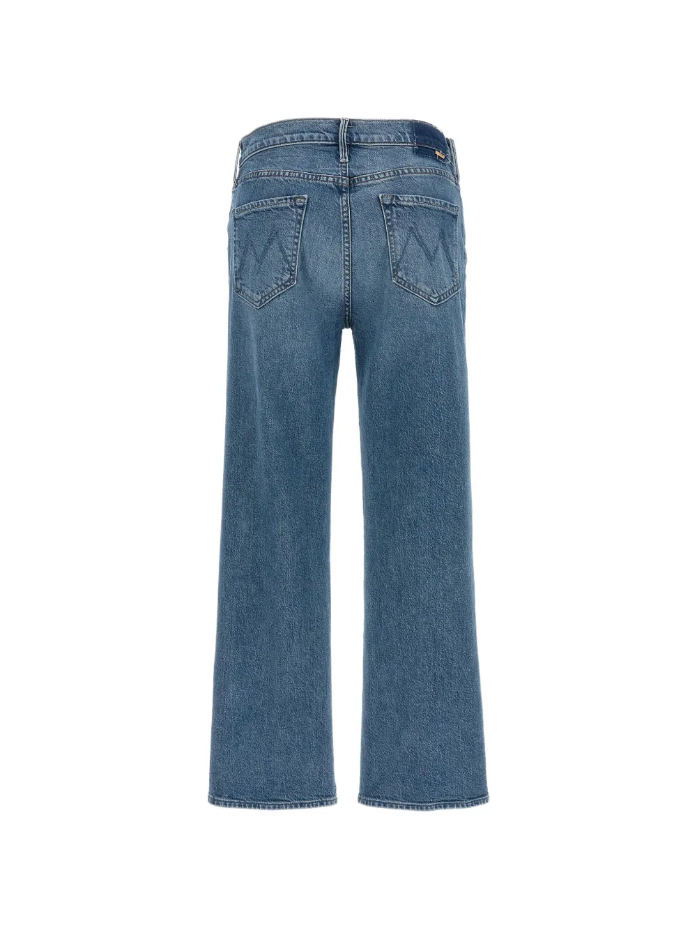  Mother The Kick It Ankle Contrast Stitching Jeans - Blue 