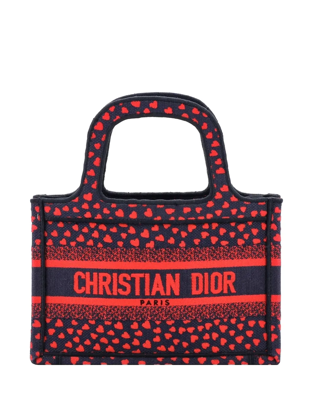 Christian Dior Pre-Owned Book I Love Paris Heart Embroidered Canvas Mini tote bag - Multicolore