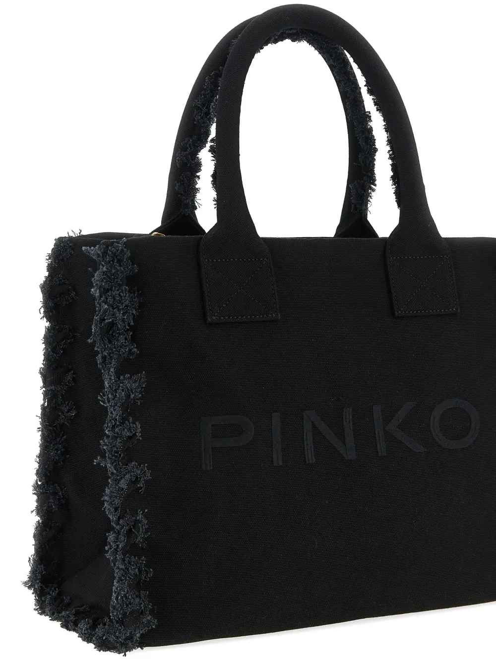 PINKO Medium shopper met franje Zwart
