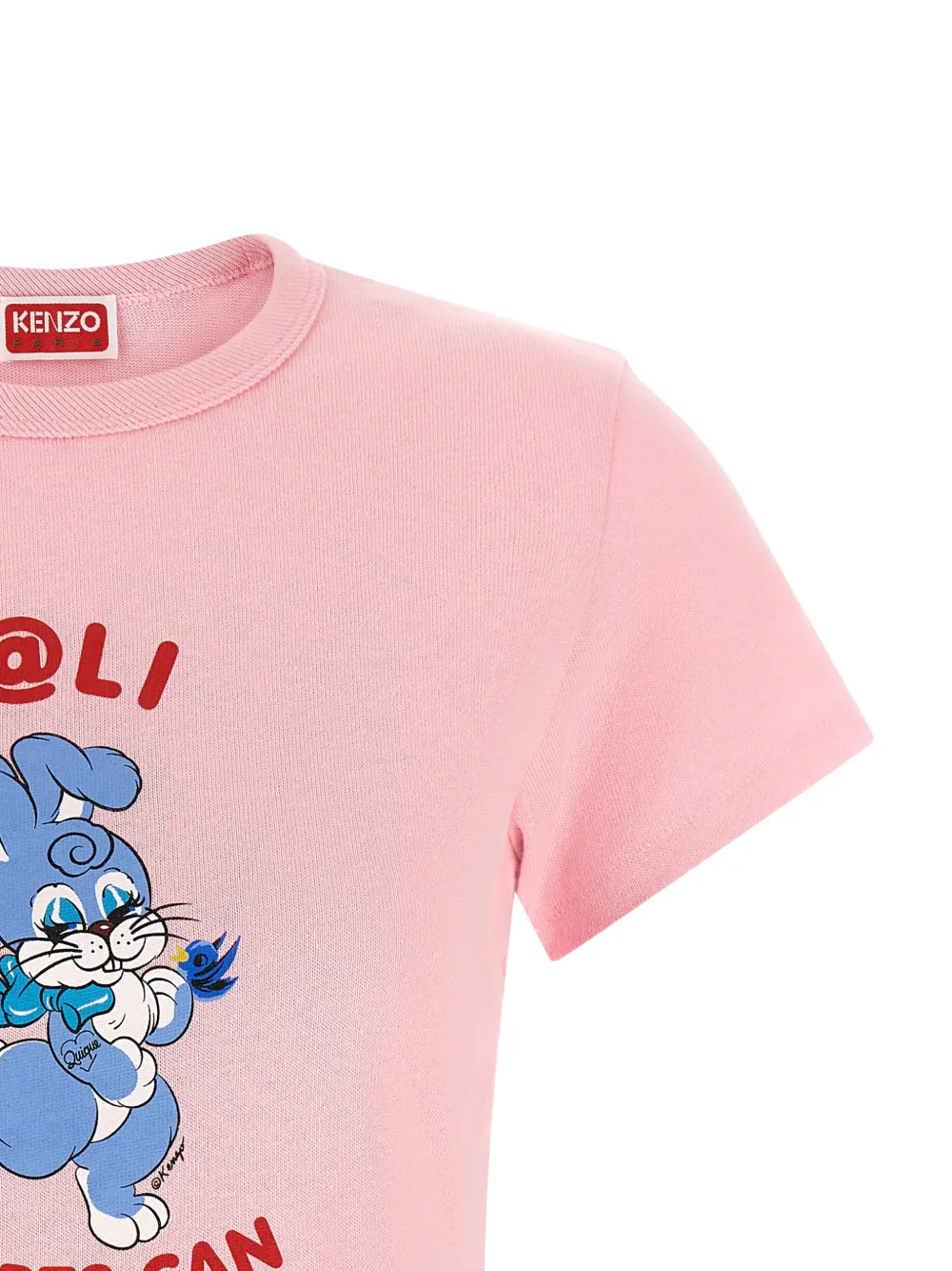 Kenzo T-shirt met stripprint Roze