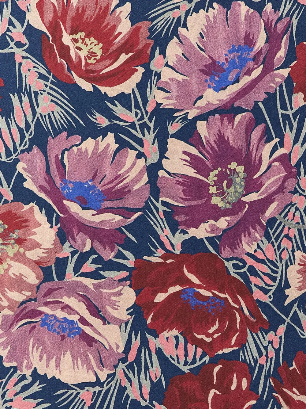 Valentino Garavani Apres l'Hiver zijden sjaal Blauw