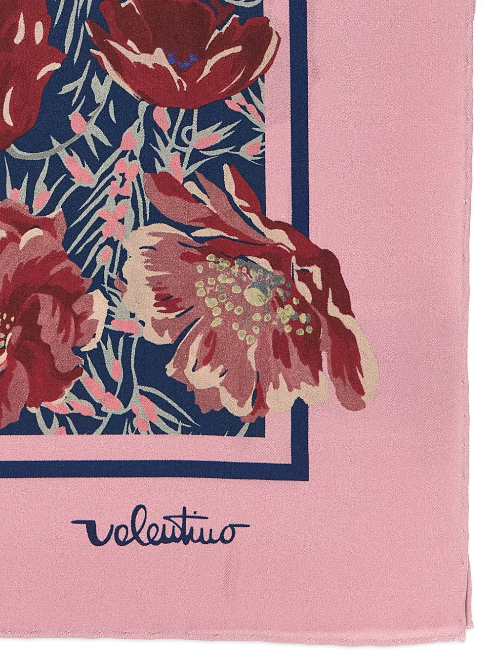 Valentino Garavani Apres l'Hiver zijden sjaal Blauw