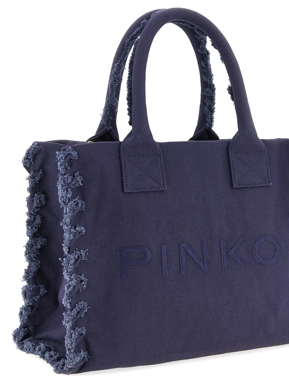 PINKO Medium shopper met franje Blauw