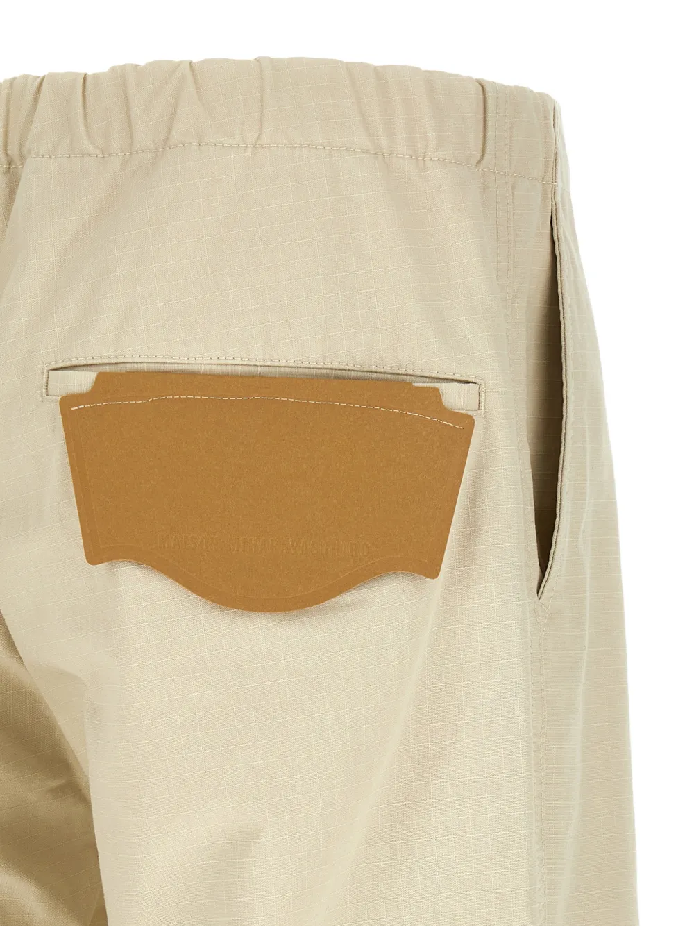 Maison MIHARA YASUHIRO Ripstop broek met logopatch Beige