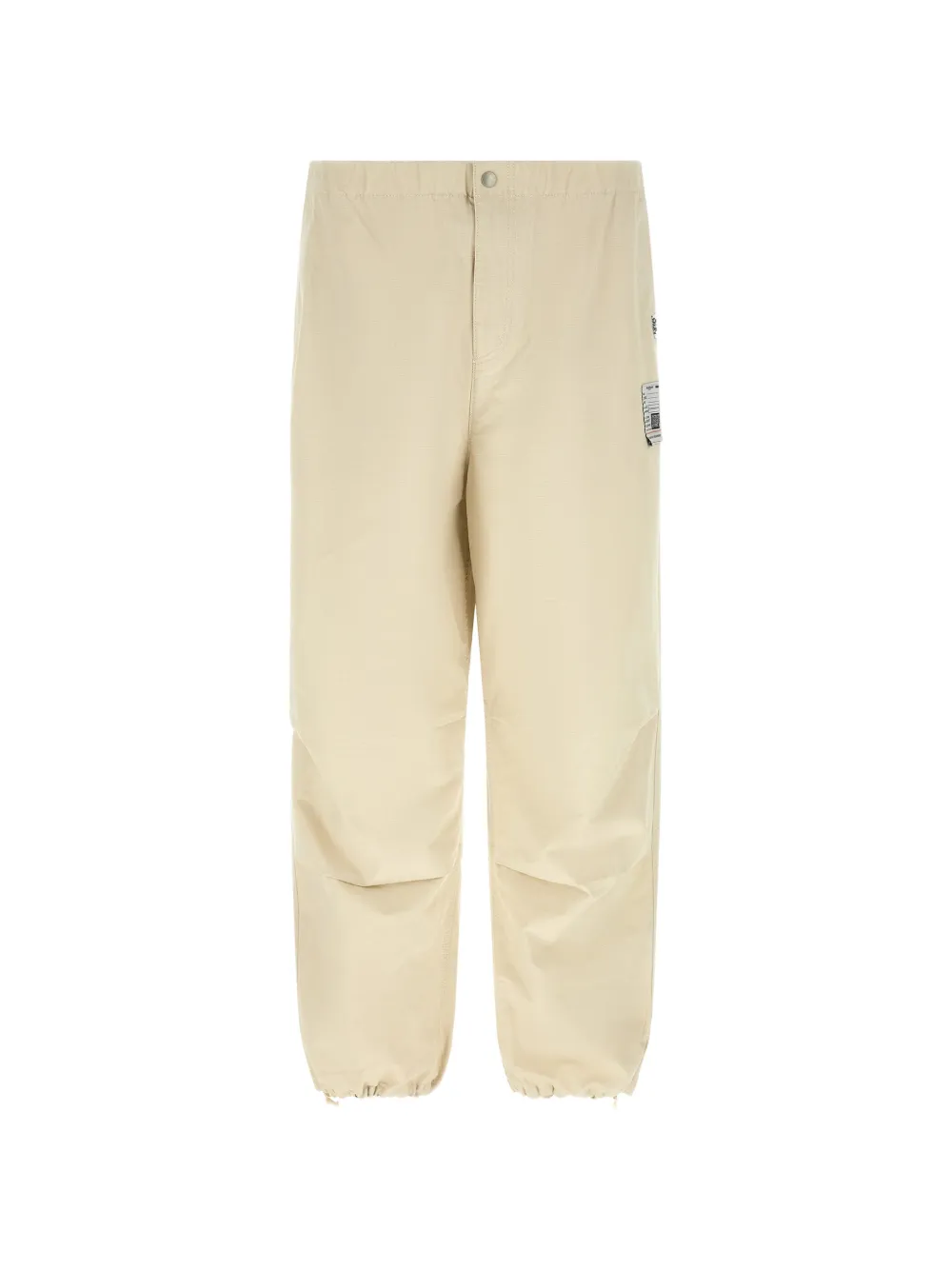 Maison MIHARA YASUHIRO ripstop logo patch trousers - Nude