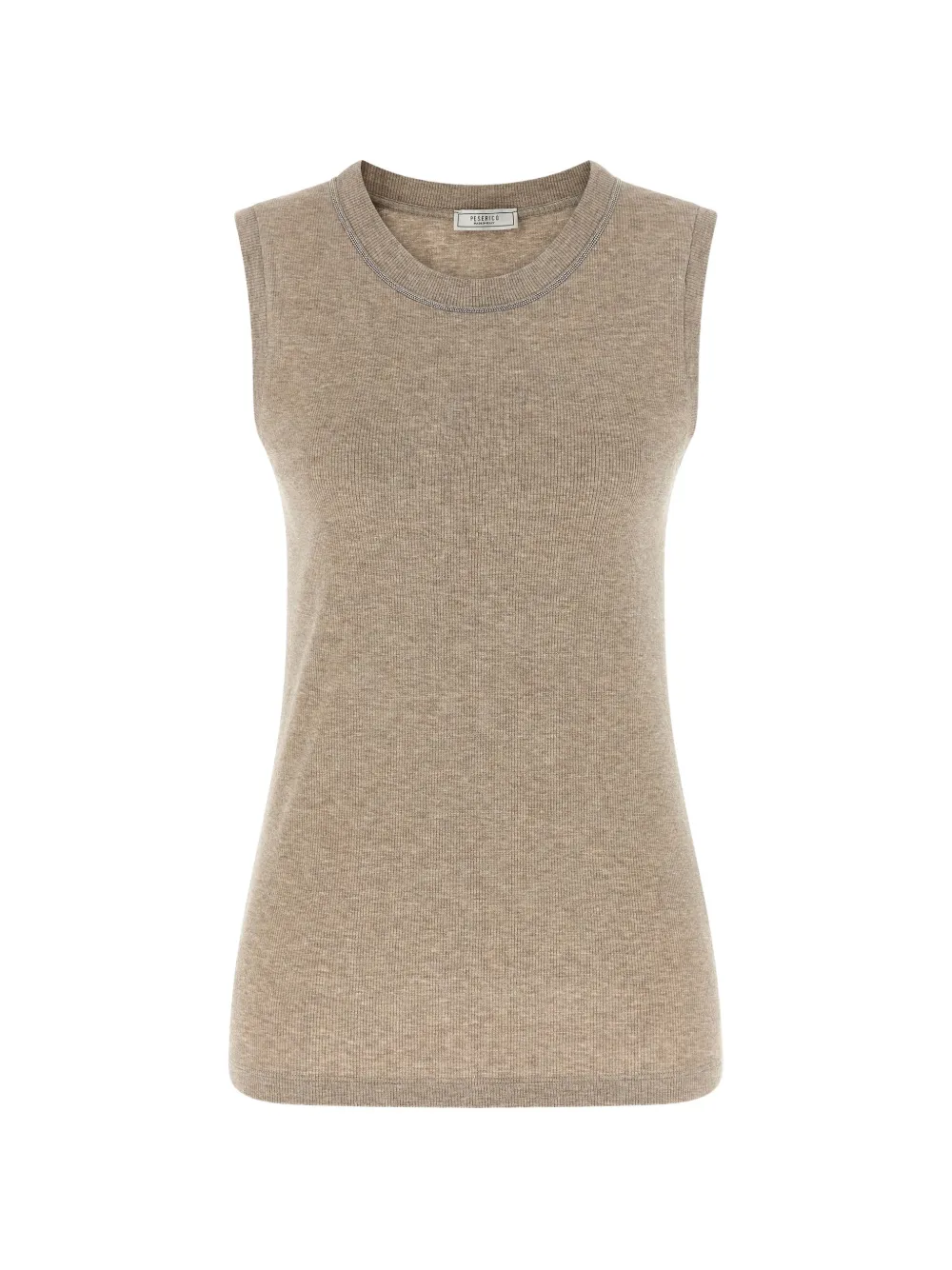 Peserico Punto Luce ribbed crew neck top - Toni neutri