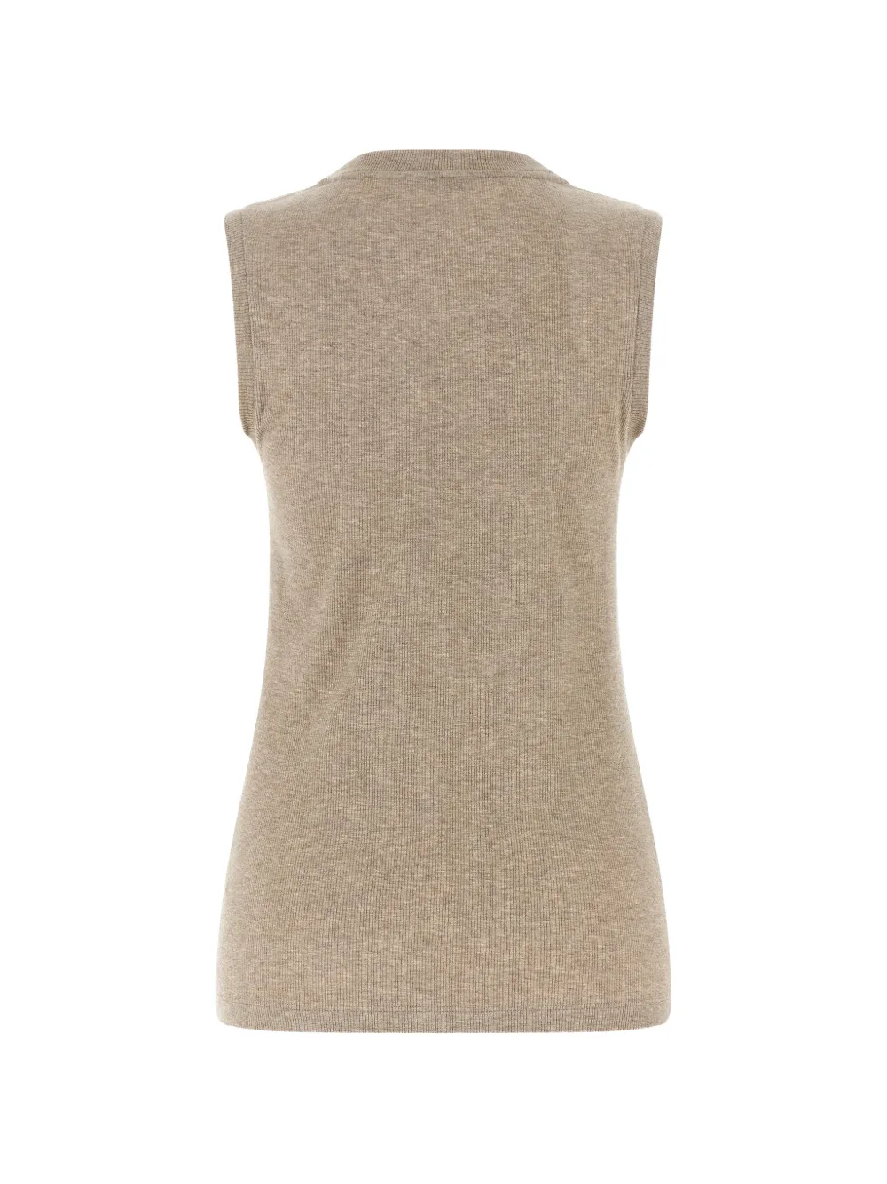 Peserico Punto Luce geribbelde top met ronde hals Beige
