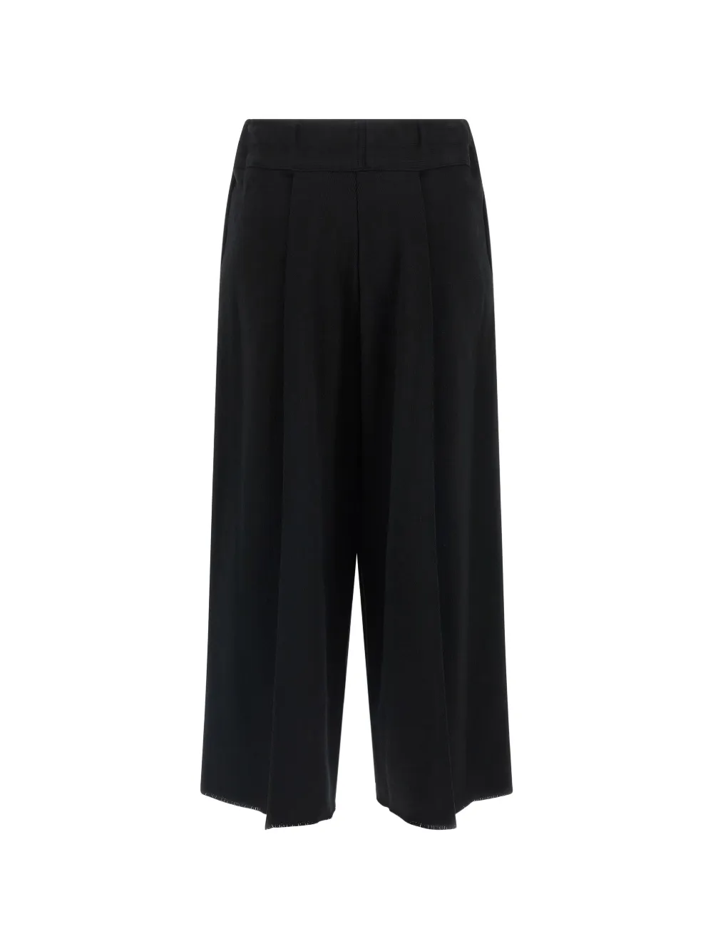 Issey Miyake Campagne Elasticated Wide Leg Trousers | Black | FARFETCH