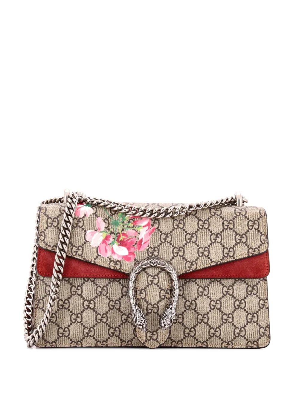 Gucci Pre-Owned Dionysus Bag Blooms Print GG Coated Canvas Small shoulder bag - Marrone