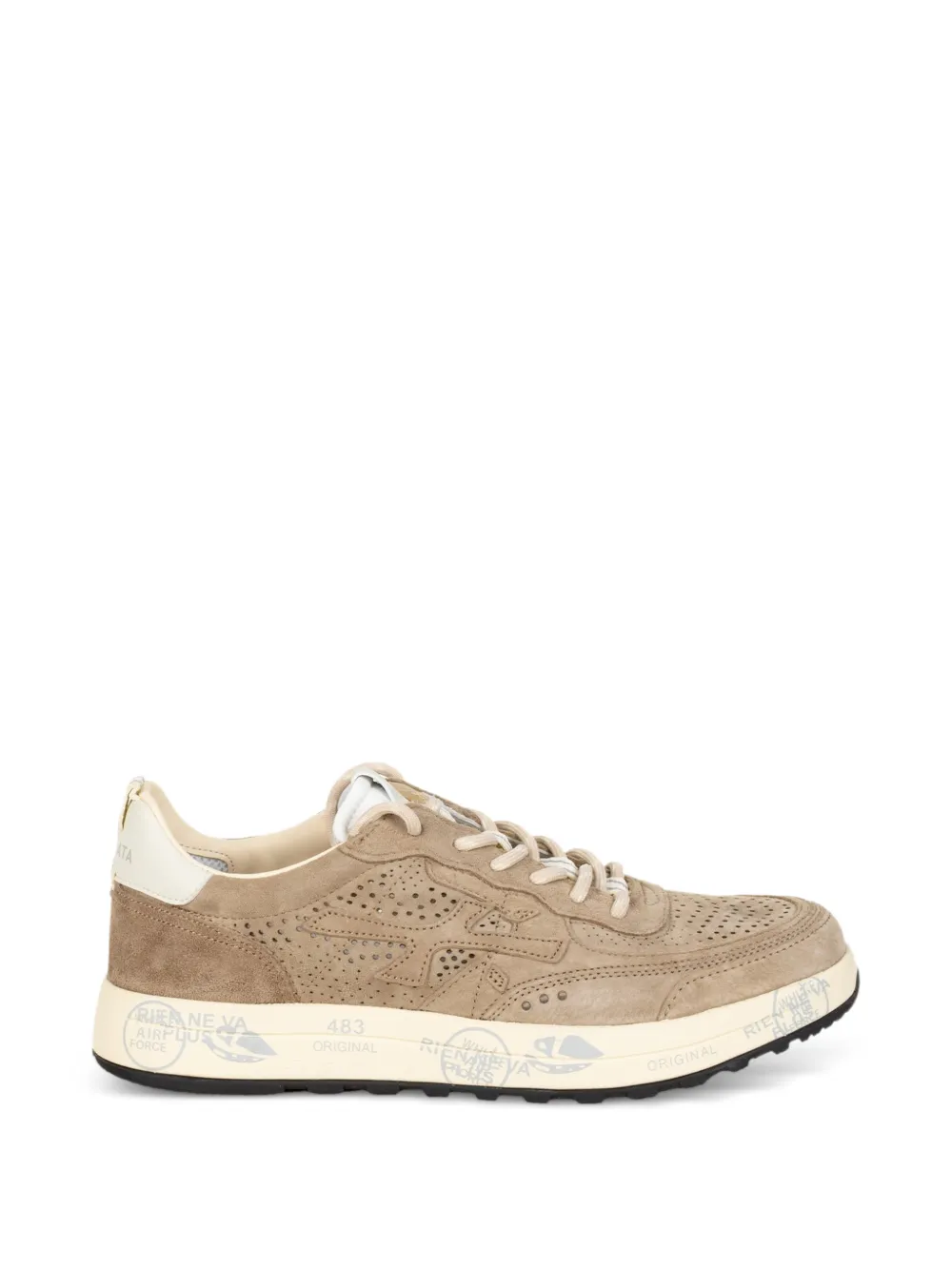 Premiata perforated-detail sneakers Beige