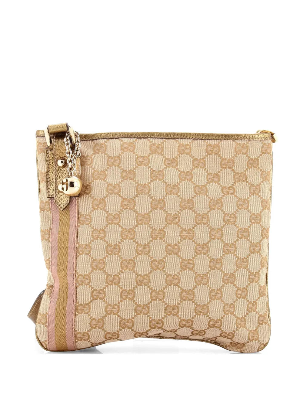 Gucci Pre-Owned Jolicoeur Messenger Bag GG Canvas crossbody bag - Gold