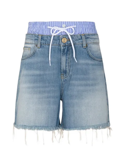 Gaelle double-waist frayed shorts