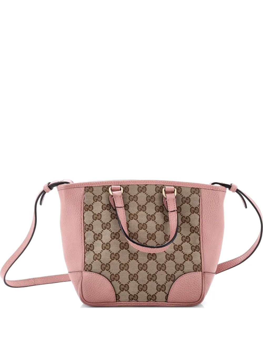 Gucci Pre-Owned Bree Convertible Tote GG Canvas with Leather Small crossbody bag - Marrone