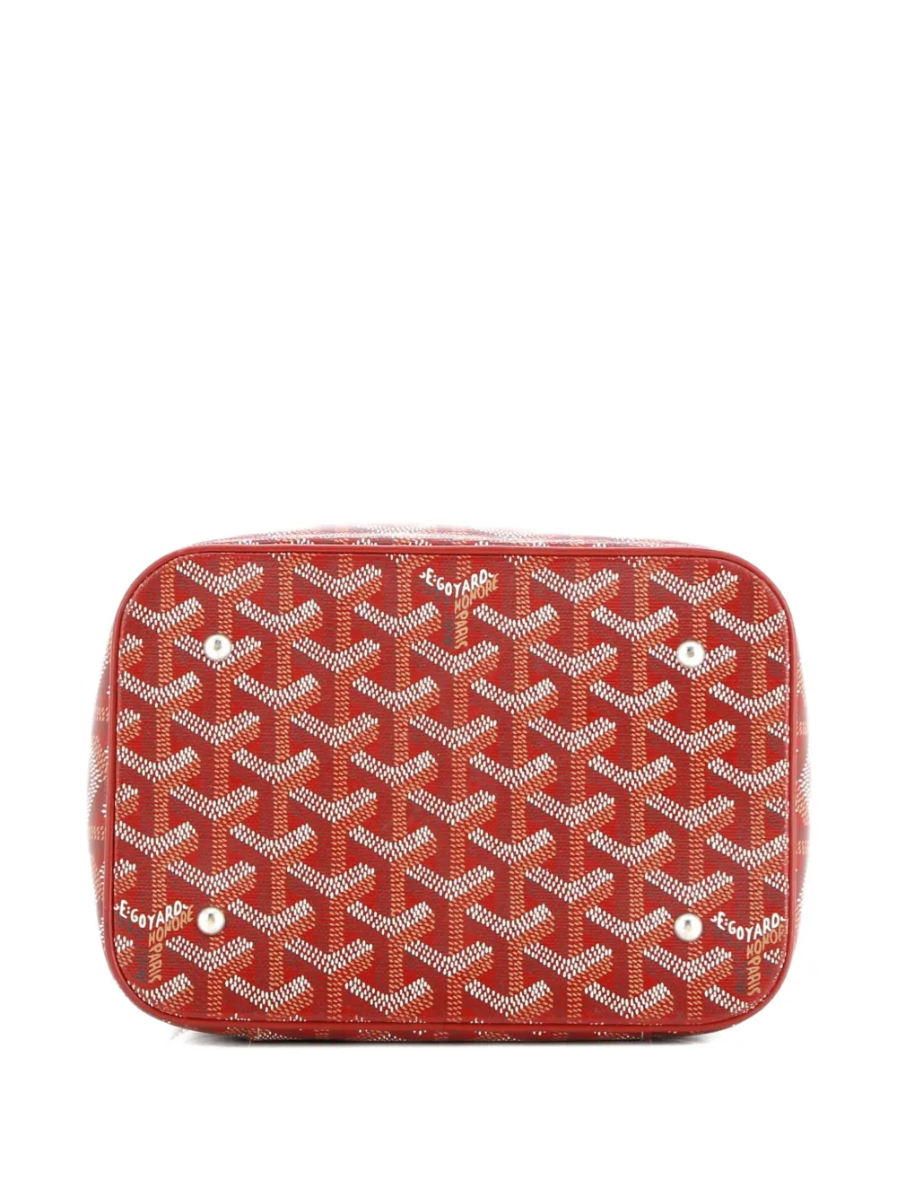  Goyard Pre-owned Muse Vanity Case Coated Canvas Pouch - Red 