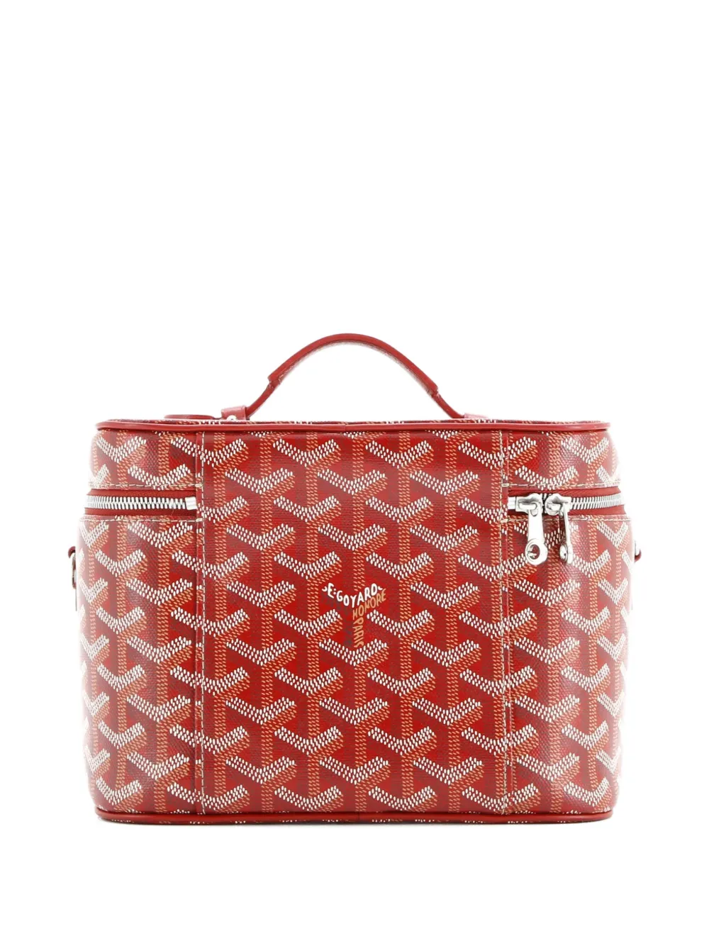  Goyard Pre-owned Muse Vanity Case Coated Canvas Pouch - Red 