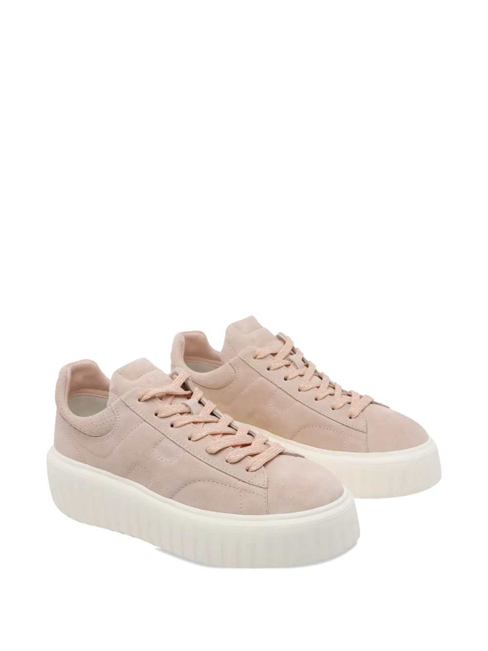 Hogan H-stripes platform sneakers Roze