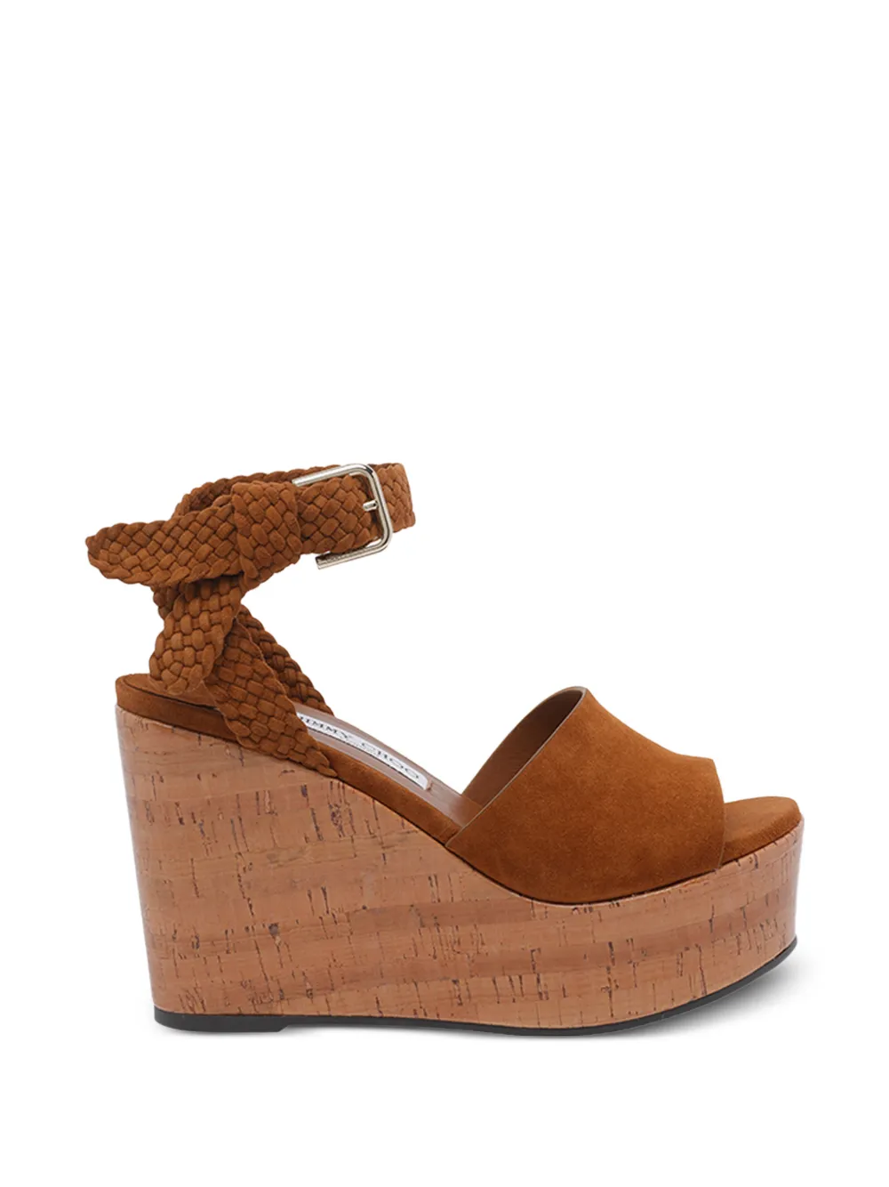 Jimmy Choo Jori 100 gevlochten sandalen Bruin