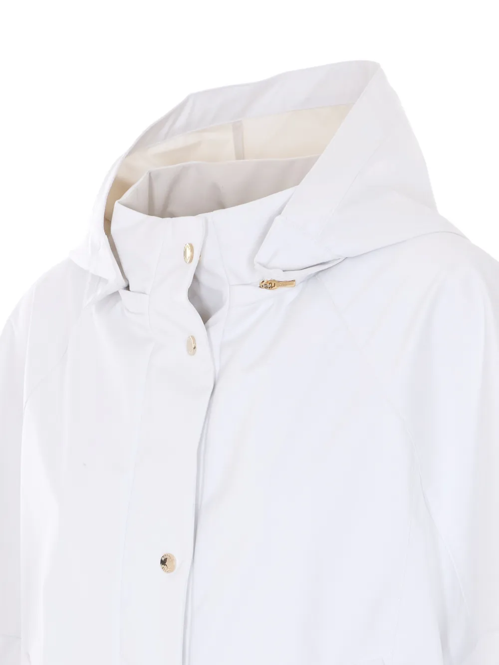  Moorer Abrigo Con Capucha Removible - Blanco 
