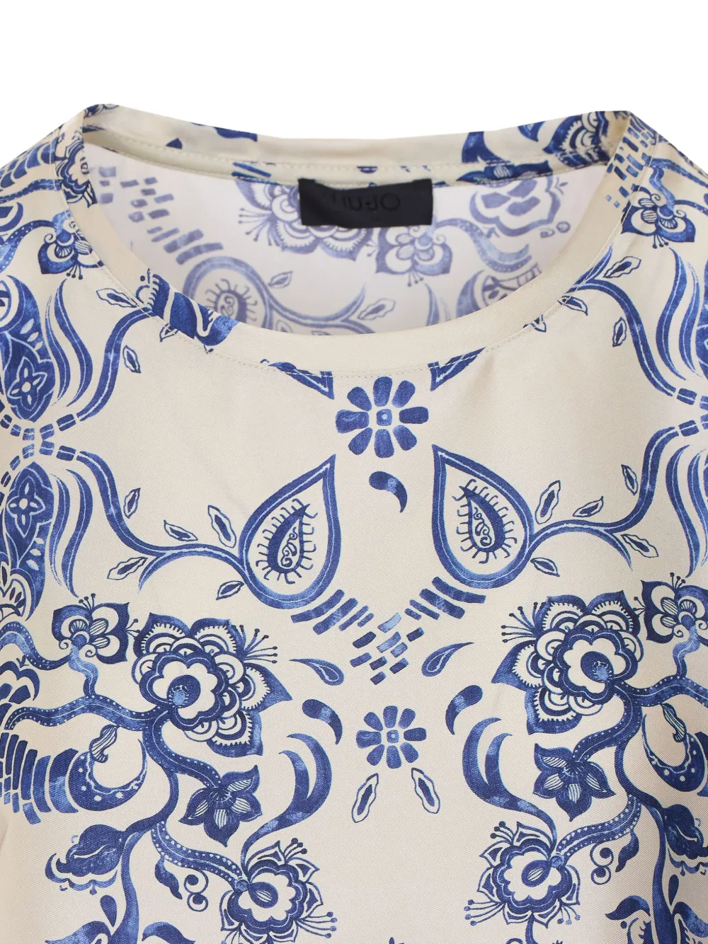 LIU JO T-shirt met print en ronde hals Beige