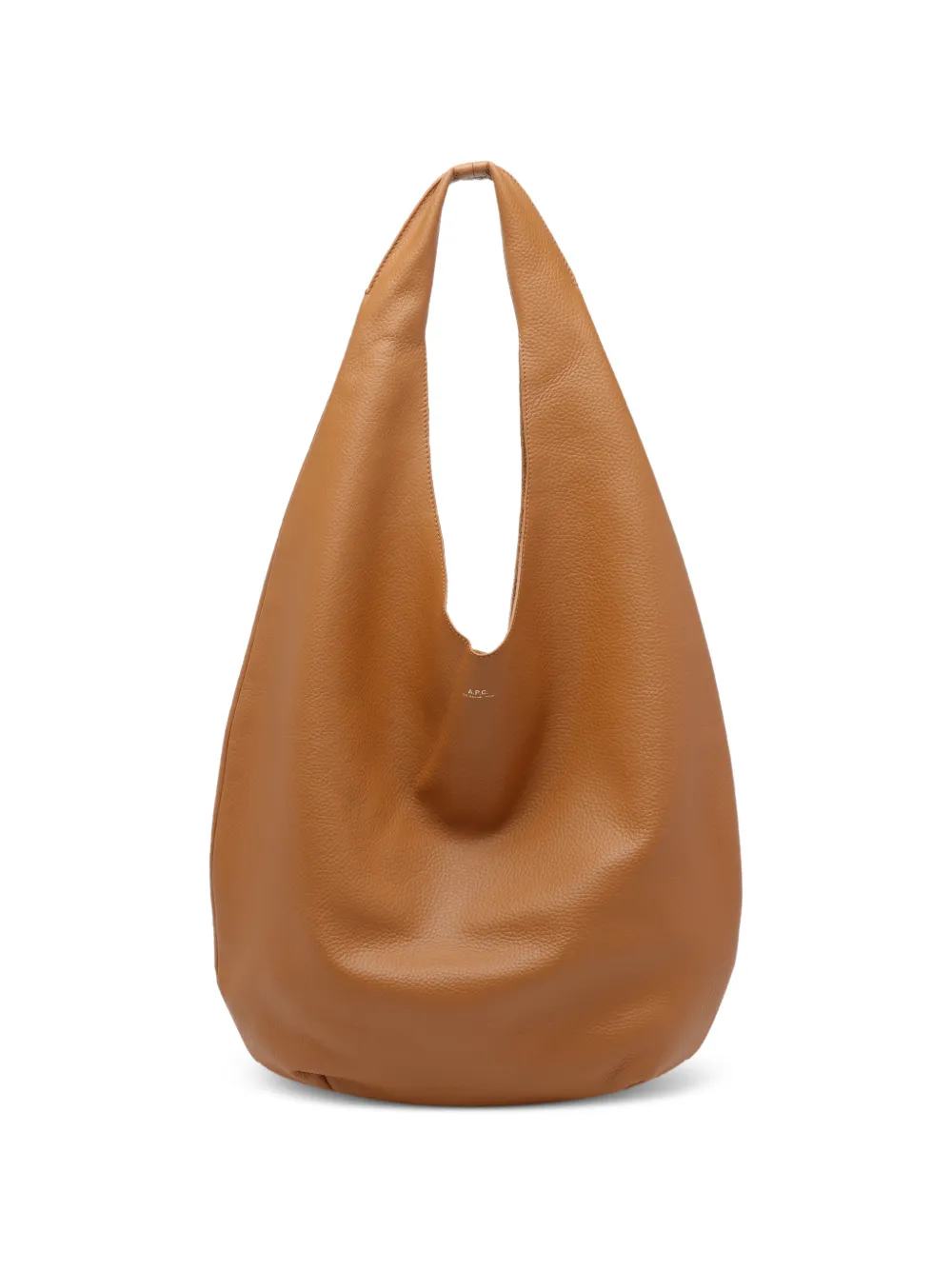 A.P.C. Le Neige handle leather shoulder bag - Marrone