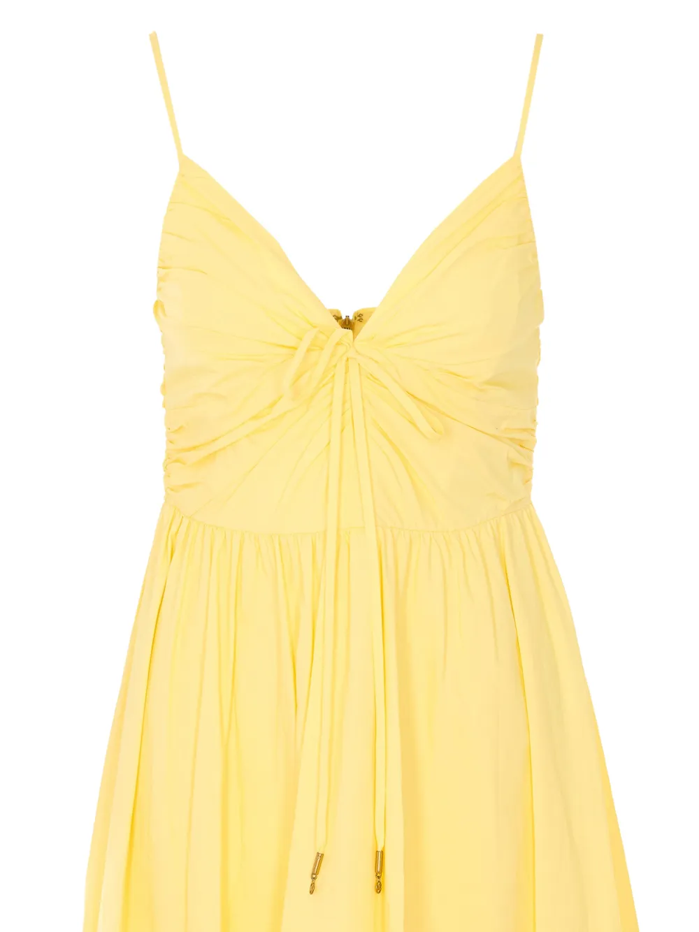  Michael Michael Kors V-neck Shoulder Strap Dress - Yellow 