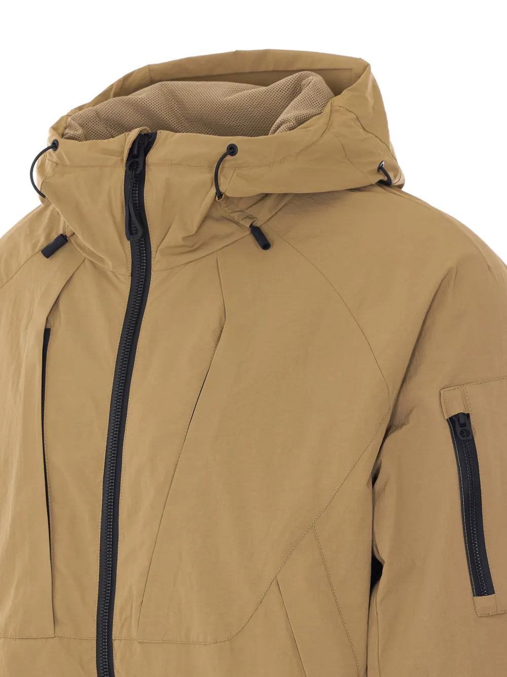  Jg1 Frontal Zip Hooded Jacket - Neutrals 